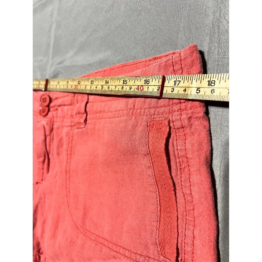 Dollhouse Sienna Coral Pink Linen Blend Shorts Womens Size 9 LL-818081